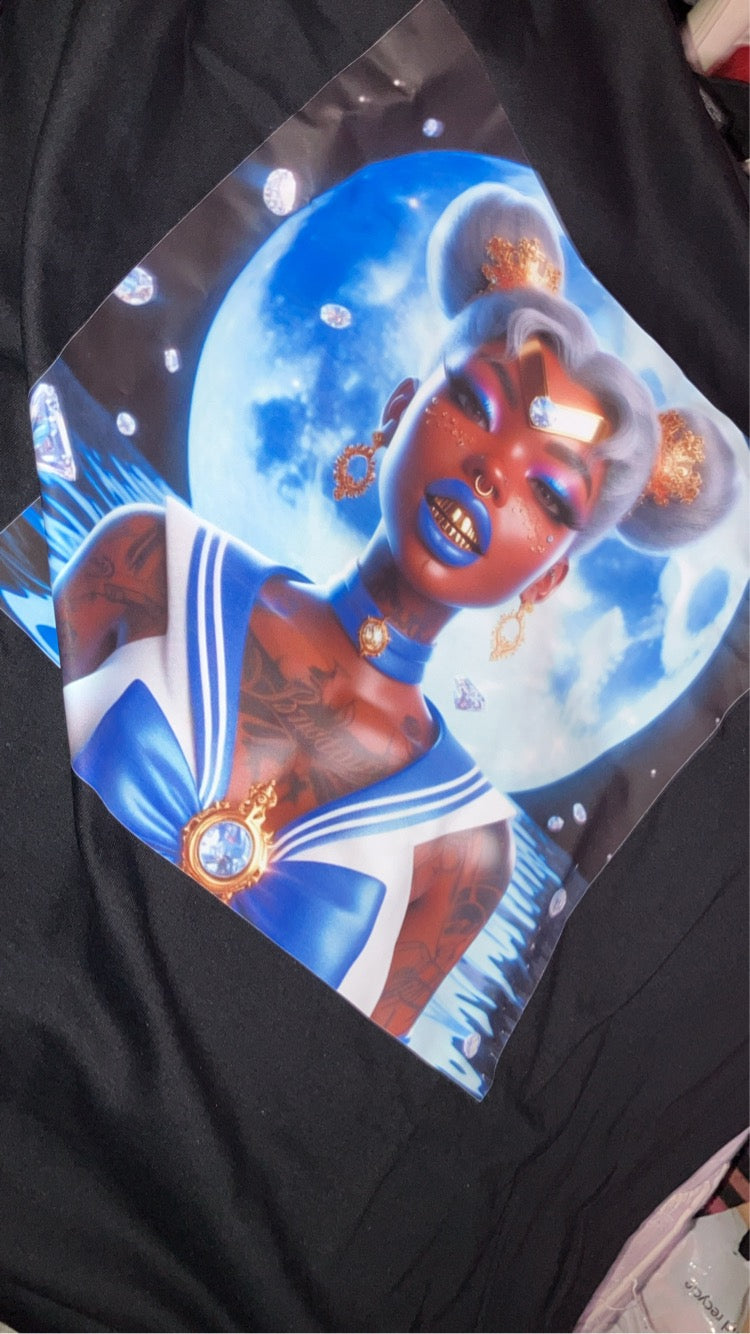 Afro sailor moon t shirt xl!!